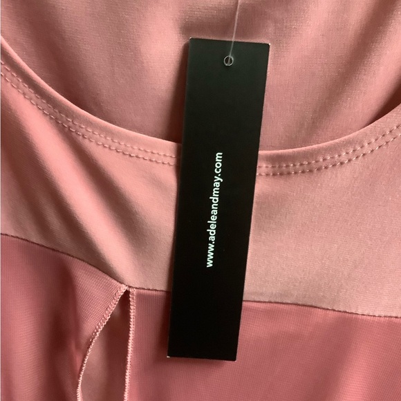 New with tags Adele and May 3X Dressy Pink draped blouse No sleeves Dressy - Picture 4 of 8